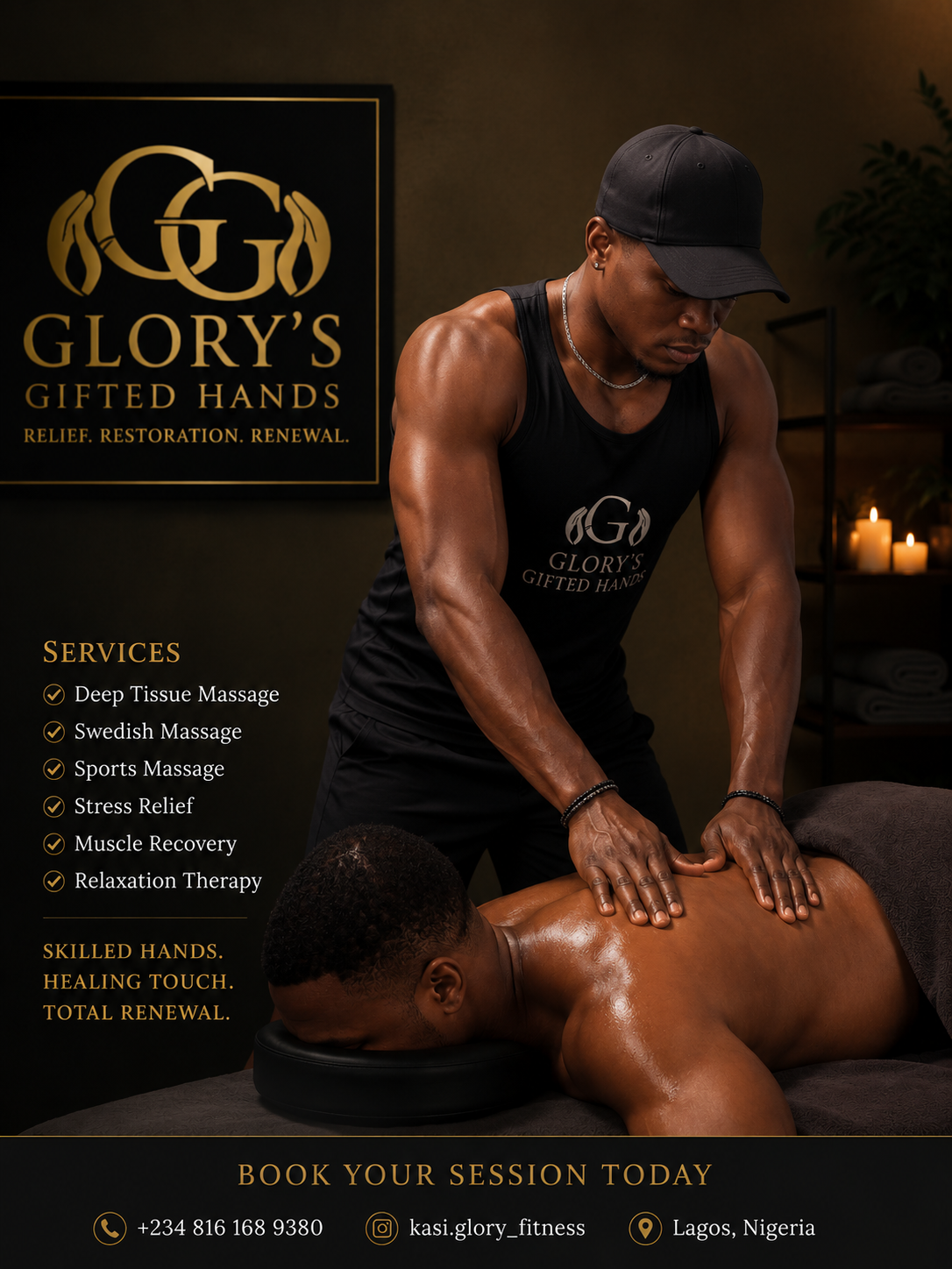 Massage therapy session